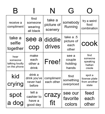 Diddlie & Kyel Bingo Card