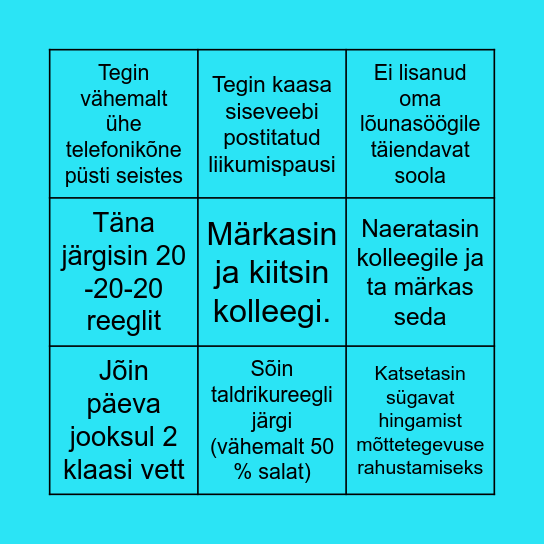 TERVISEBINGO Card