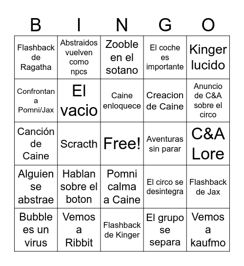 TADC BINGO EP8 Bingo Card