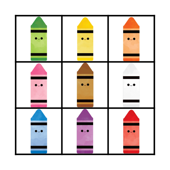 Color Bingo Card
