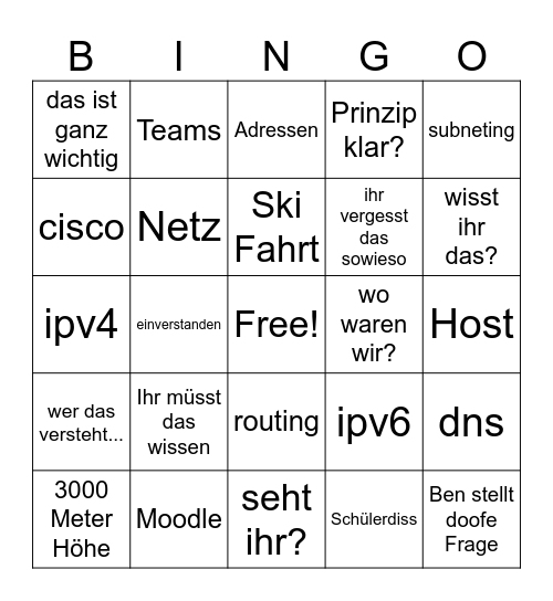 Holwitt Bingo Card