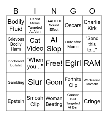 INSTA Bingo Card