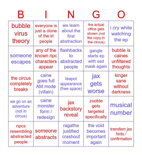 tadc 8 agrhsgahsghsh Bingo Card