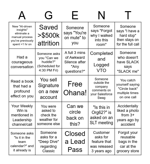 FY27H1 CSM BINGO Card