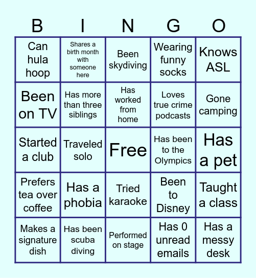 March 2026 Social Event Bingo Card