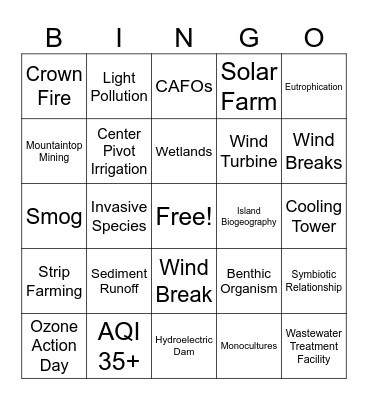 MMMAA Group's Bingo Card