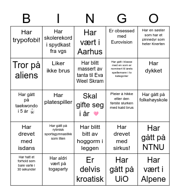 BeateBINGO Card