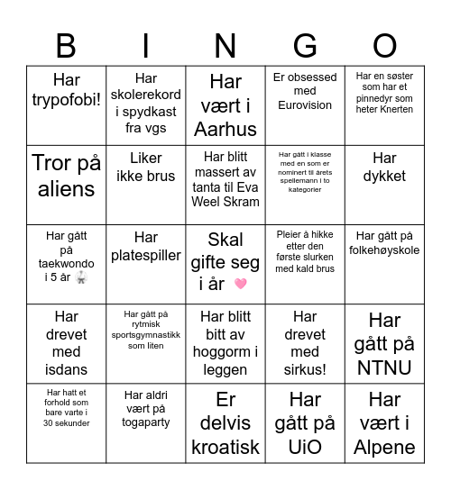 BeateBINGO Card