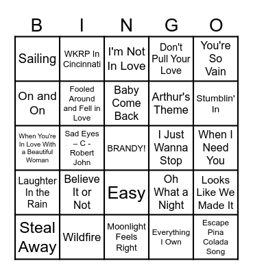 Mojo Nixon Presents LIVE! Singo Bingo with the Toadliquors!! Bingo Card