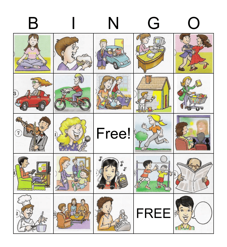 HABITUAL ACTIONS Bingo Card