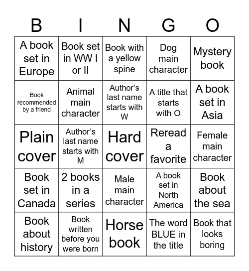 BINGO Class 3 Bingo Card