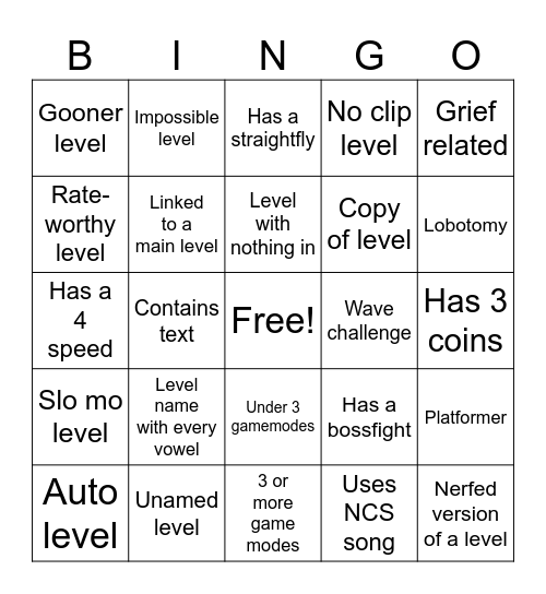 RECENT TAB BINGO!!! Bingo Card