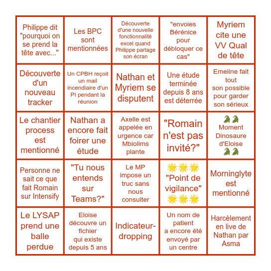 Bingo réunions CPBH Bingo Card