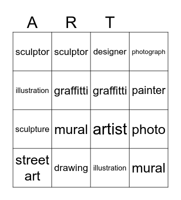 Furniture Bingo Card