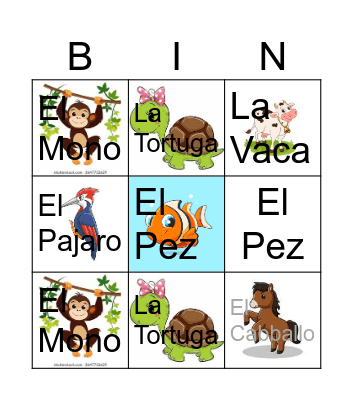 Spanish Bingo Card
