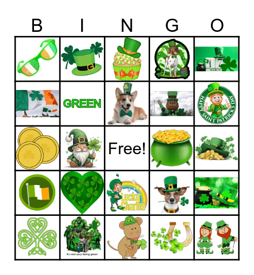 St. Patricks Day BINGO Card