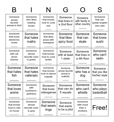 Eleventh Grade CNSM Bingo Card