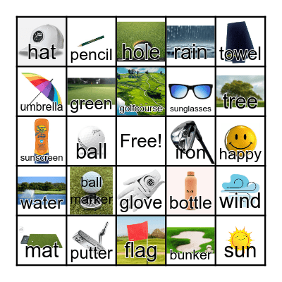Golf Bingo Card