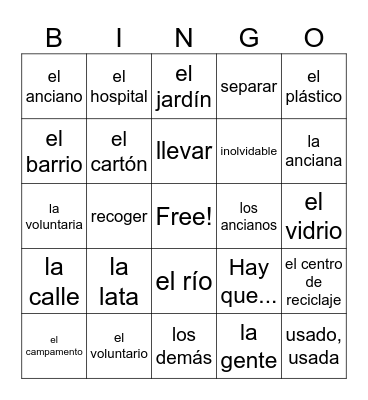 la comunidad Bingo Card