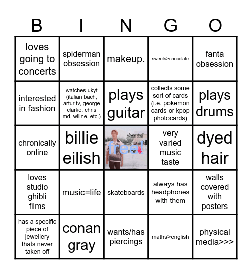 poppy bingo. Bingo Card