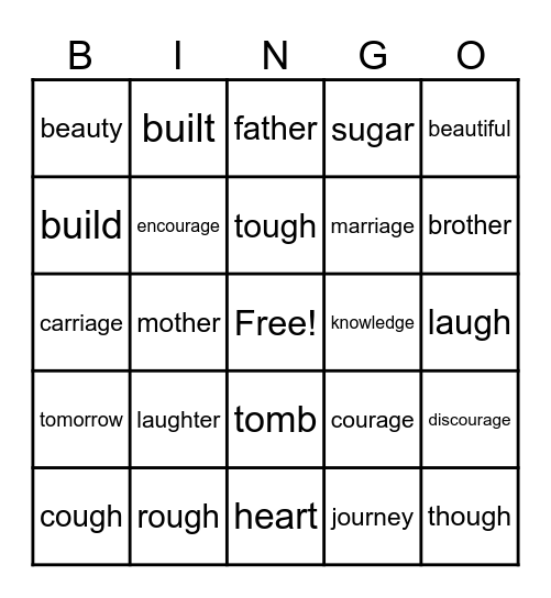 SIGHT WORD LEVEL 6 SPIRE Bingo Card
