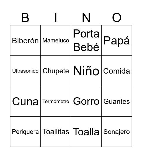 Revelación de género Bingo Card