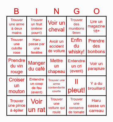 Project Bingoïde Bingo Card