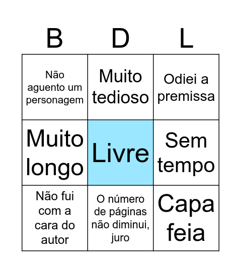 BDL Bingo Card