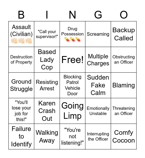 Karen Bingo Card