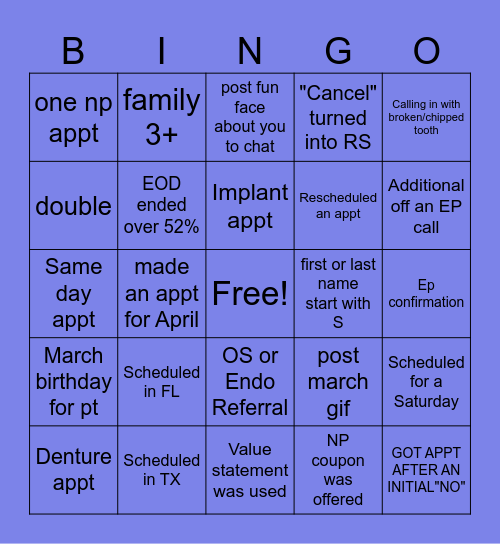 BINGO Card