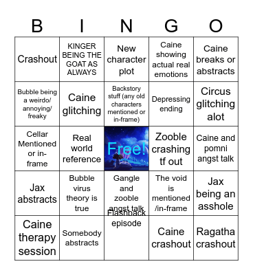 T A D C Episode 8 Bingo Card Bingo Card