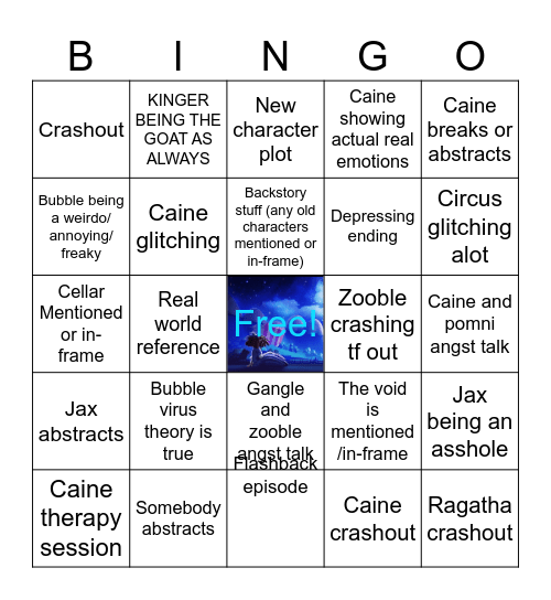 T A D C Episode 8 Bingo Card Bingo Card