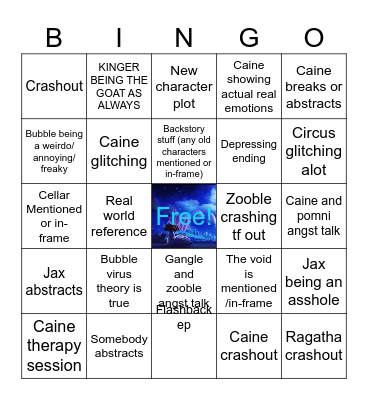 T A D C Episode 8 Bingo Card Bingo Card