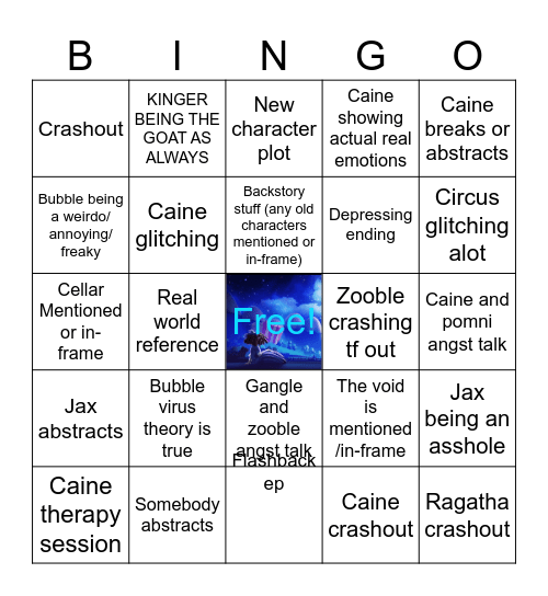 T A D C Episode 8 Bingo Card Bingo Card