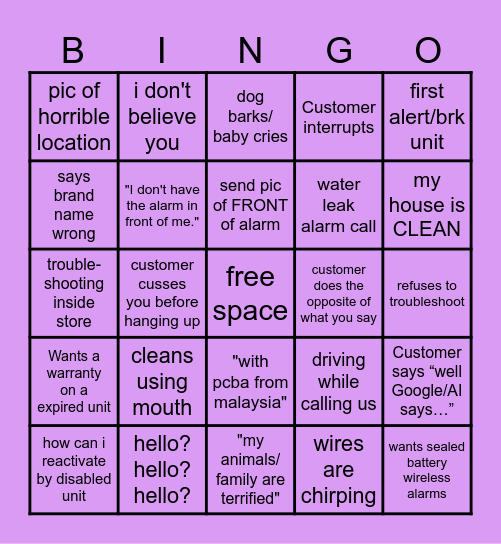 BINGO Card