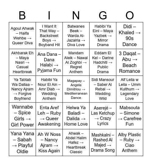 Queer Eid by Salma Zahore Bingo Card