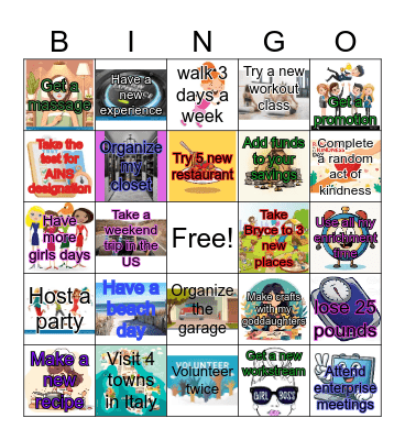 Allee's 2026 Goals Bingo Card