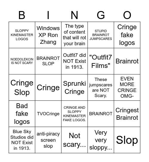 Logo Kid Content Bingo Card