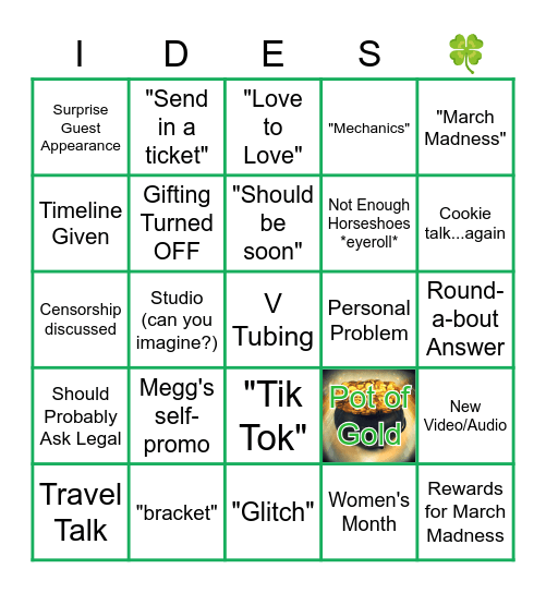 WITTY WEDNESDAY BINGO - MARCH #3 Bingo Card