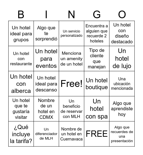BINGO MLH Bingo Card
