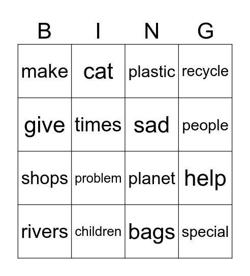 Imagine 3 Unit 7 - reading Bingo Card