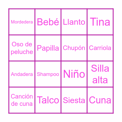 Baby Shower Ale Bingo Card