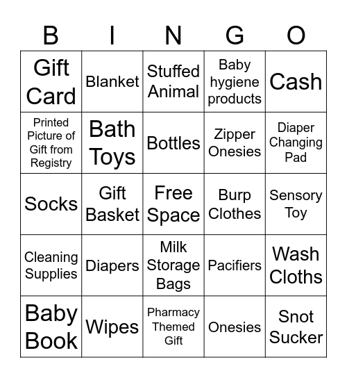 Silly Goose Bingo Card