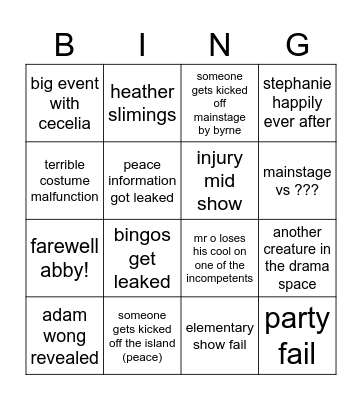 REST OD SCHOOL YEAR Bingo Card