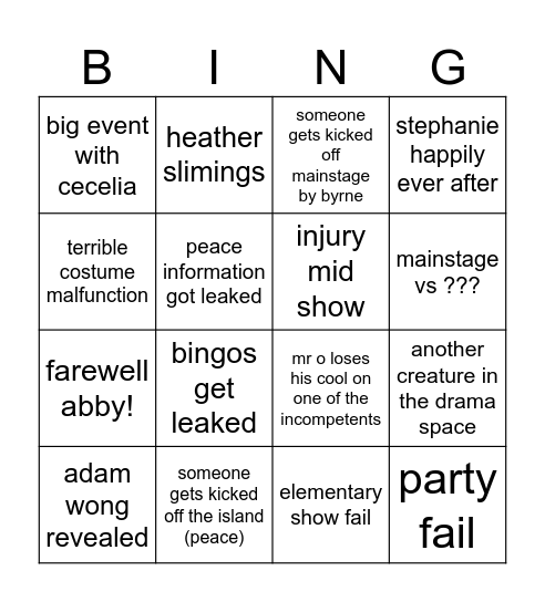 REST OD SCHOOL YEAR Bingo Card