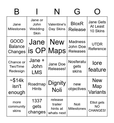 BEAUTY IN TREACHERY Bingo Card