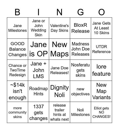 BEAUTY IN TREACHERY Bingo Card