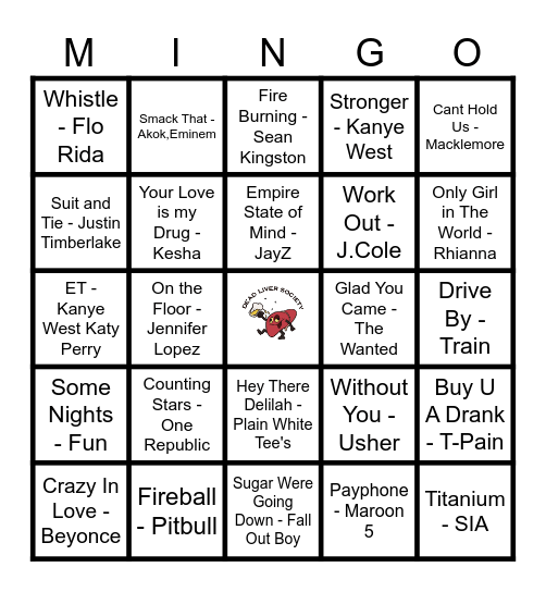 2000/2010 Throwbacks! Bingo Card