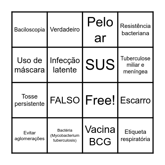BINGO DA SAÚDE Bingo Card