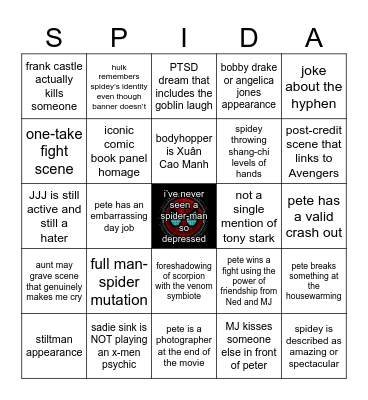 Brand New Day Bingo Card